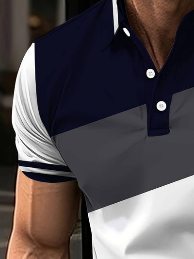 Liam – golfshirt mit kontrastfarbdruck