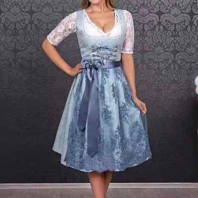 Melania | Damen Klassisches Oktoberfest Dirndl Kleid | 2024