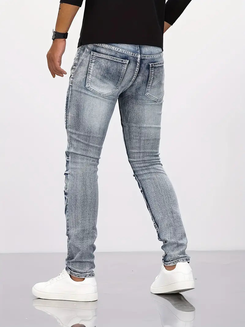 Liam – lässige skinny-bikerjeans für herren