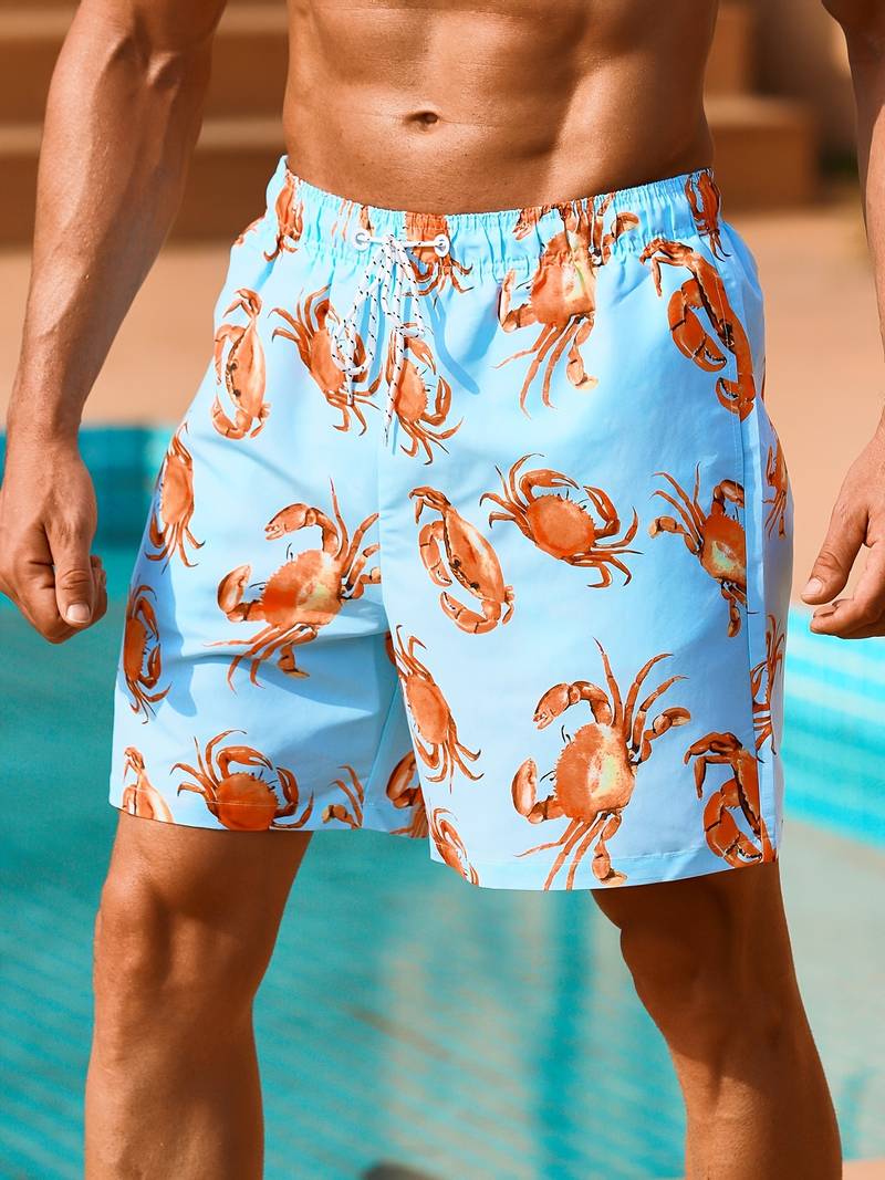 Harolden | Badeshorts für Herren mit Krabben-Print