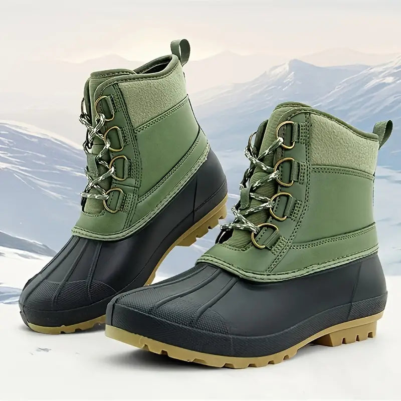 Dreirin | Wasserdichte Fashion Winter Duck Boots, warme Damenstiefel mit mittlerer Wade