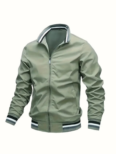 Irelyra | Klassische Herren Bomberjacke, Vintage Stehkragen Zip Up Winddicht