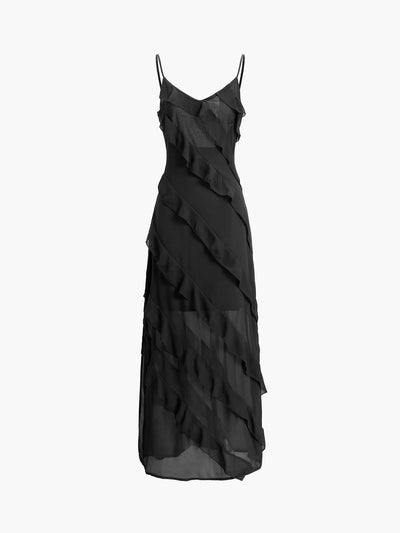 Olivia | Elegantes Maxikleid mit Rüschen