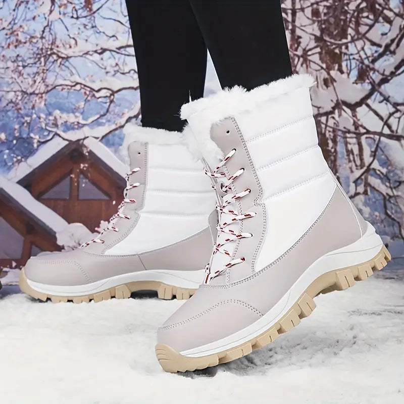 Dreilon | Wasserdichte, rutschfeste und verschleißfeste verdickte Schneestiefel für Frauen