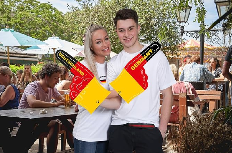 Ilian | Unisex Daumen EM 2024 Deutschland Flagge Fanartikel