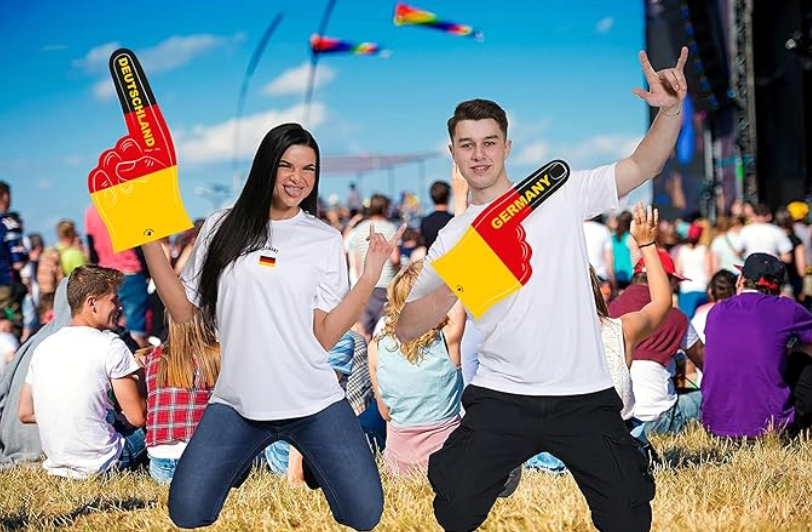 Ilian | Unisex Daumen EM 2024 Deutschland Flagge Fanartikel