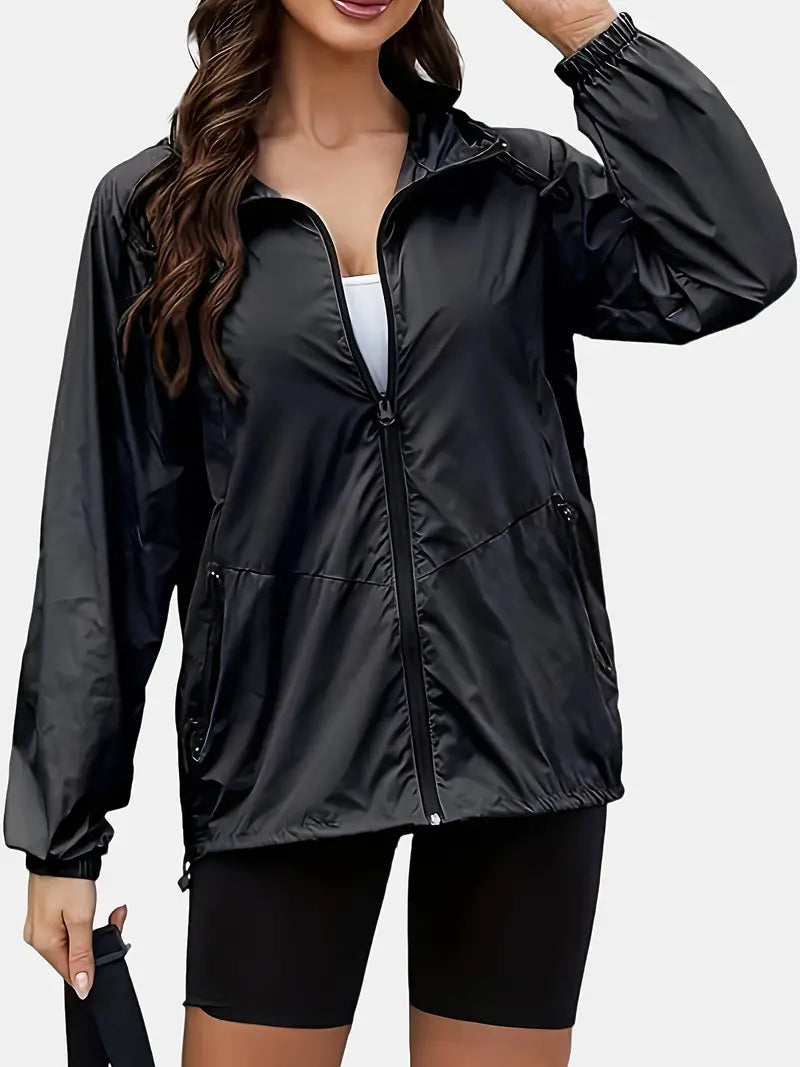 Ellithon | Plus Size Sportjacke mit Kapuze für Frauen - Polyester 100%