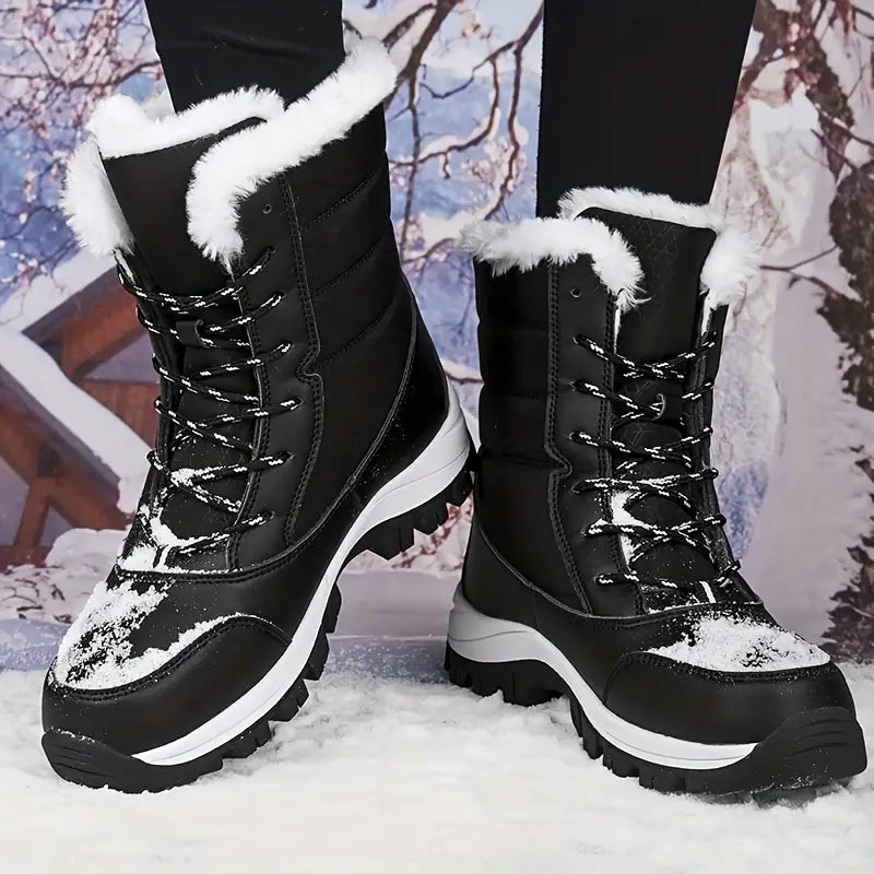 Dreilon | Wasserdichte, rutschfeste und verschleißfeste verdickte Schneestiefel für Frauen