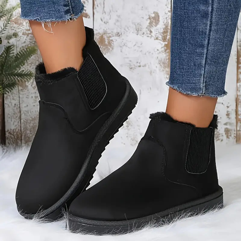 Reignelle | Warme Plüsch-Winterstiefel für Frauen, Over-the-Knee-Schneestiefel