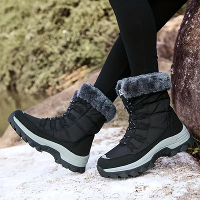 Klefrayn | High-Top Winter-Schneestiefel für Frauen - warm, rutschfest