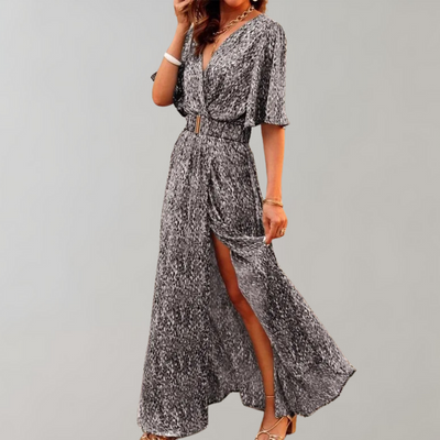 Maxi | Damen Sommerkleid mit V-Ausschnitt