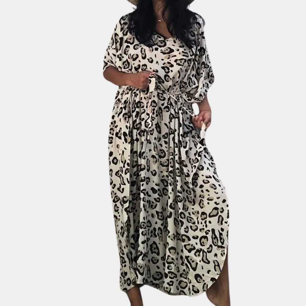 Becky | Maxikleid mit Leopardenmuster für Damen