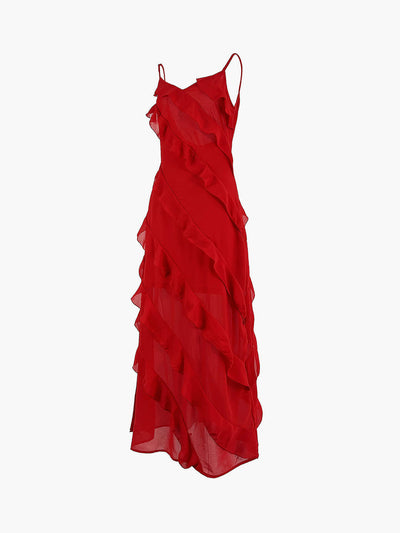 Olivia | Elegantes Maxikleid mit Rüschen