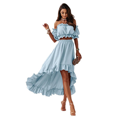 Jolanda | Off-Shoulder Set mit langem Rock