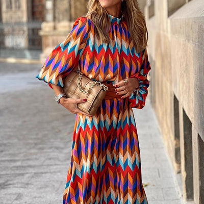 Adriana | Formelles Midi-Kleid mit Print