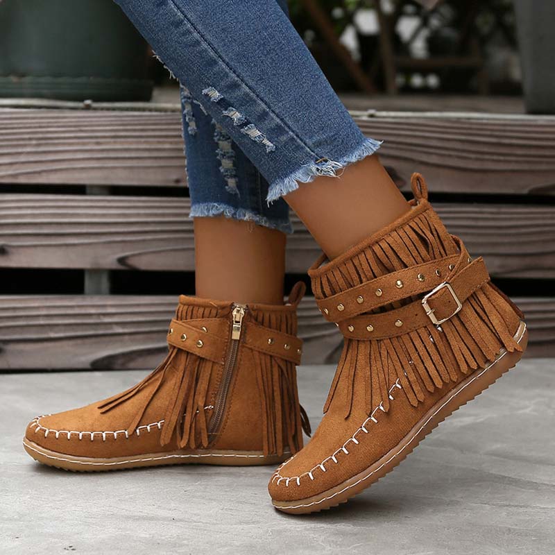 Zeldaran | Damen Quasten Stiefel | Winter