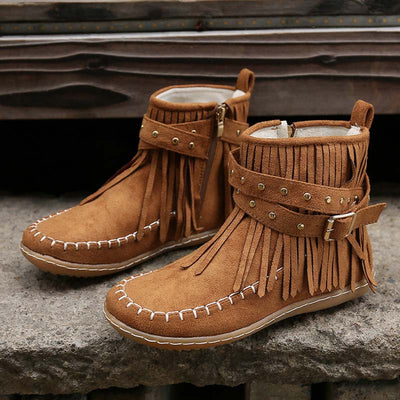 Zeldaran | Damen Quasten Stiefel | Winter