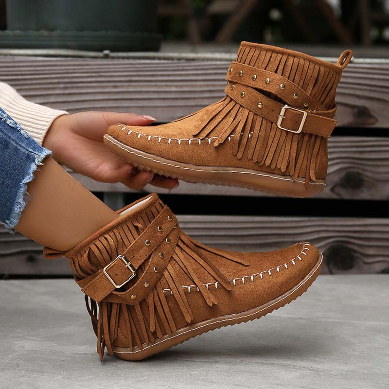 Zeldaran | Damen Quasten Stiefel | Winter