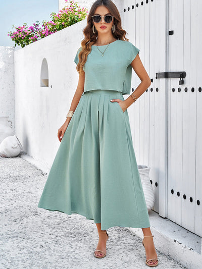 Elettra | Damen Elegantes Zweiteiler Satz | Sommer