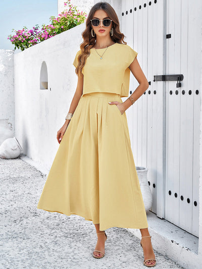 Elettra | Damen Elegantes Zweiteiler Satz | Sommer