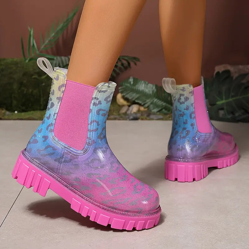 Dreilys | Wasserdichte Anti-Rutsch dicke Sohle PVC Regenstiefel