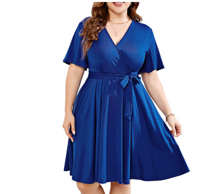 Jethro | V-Ausschnitt A-Linie Damen Kleid