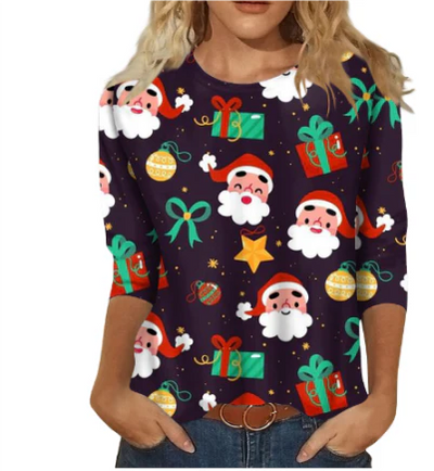 Friedalin | Damen Weihnachts T-Shirt | Langarm