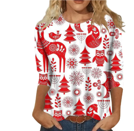 Friedalin | Damen Weihnachts T-Shirt | Langarm