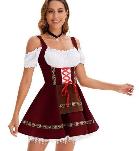 Zephyrian | Damen Elegante Oktoberfest Dirndl Kleid | 2024