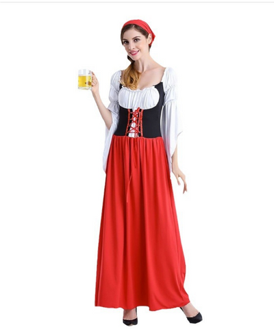 Sabino | Damen Lange Oktoberfest Dirndl Kleid | 2024