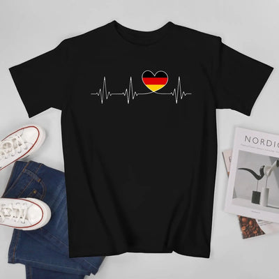 Tom | Unisex-T-Shirt mit Rundhalsausschnitt und deutscher Flagge, Fußballtrikot für die EM 2024