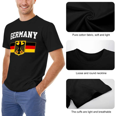 Tom | Unisex-T-Shirt mit Rundhalsausschnitt und deutscher Flagge, Fußballtrikot für die EM 2024