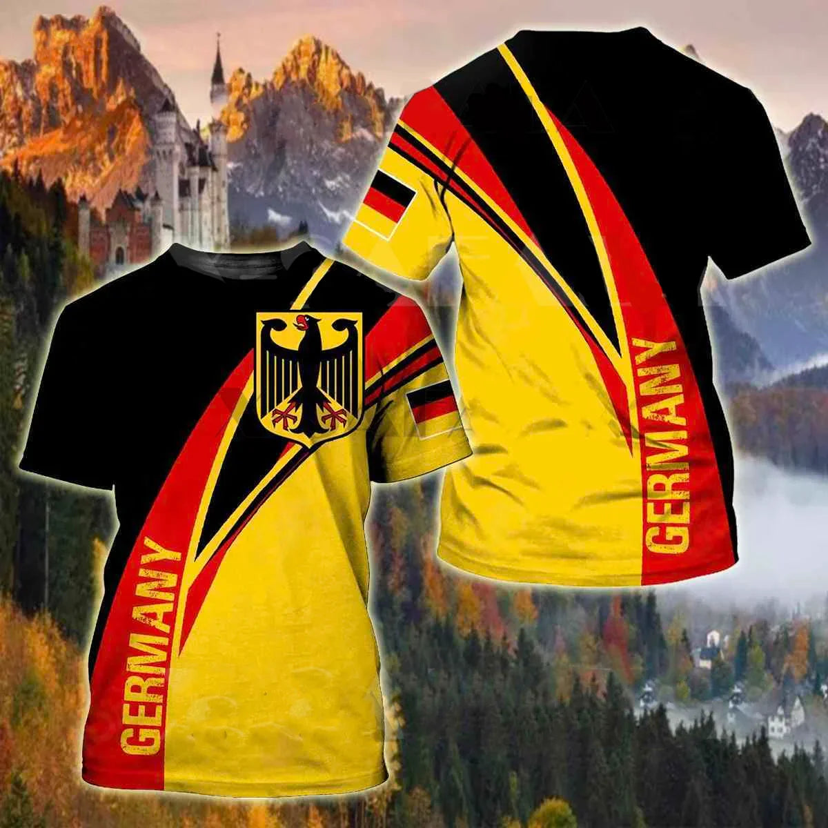 Noir | Fußballtrikot für Herren mit deutschem Nationalemblem für die EM 2024