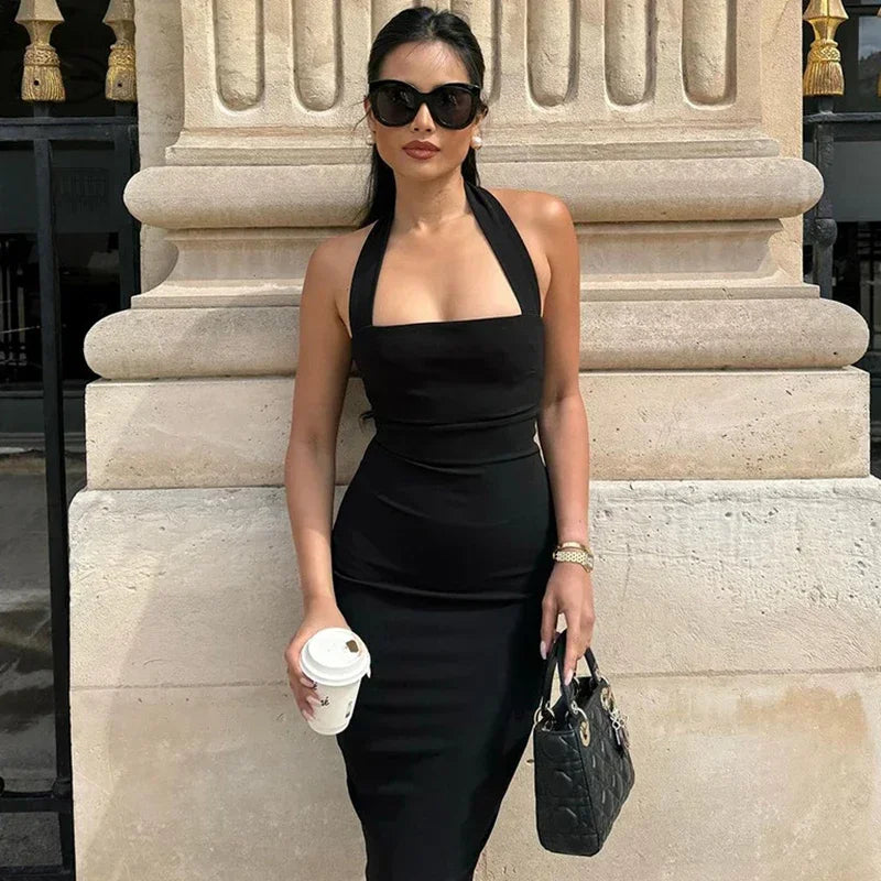 Mia | One-Shoulder Bodycon Abendkleid Damen Rückenfrei