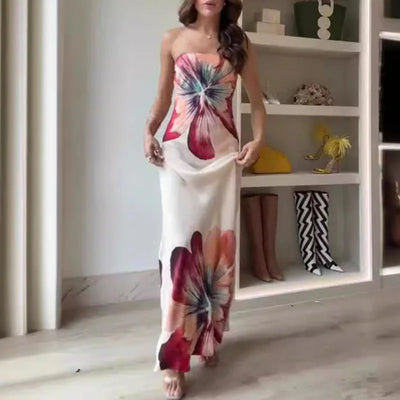 Rizalyn | Sexy Schulterfreies Kleid mit Blumenprint