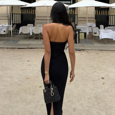 Mia | One-Shoulder Bodycon Abendkleid Damen Rückenfrei