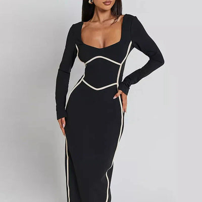 Flor | Stilvolles Bodycon-Kleid mit U-Ausschnitt