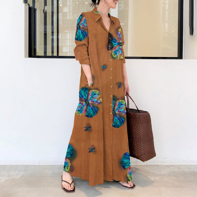 Christelle | Florales Maxikleid im Vintage-Look für Damen