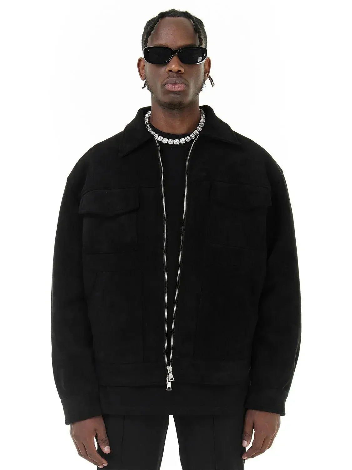 Rafael | Suede Kurzjacke mit Reißverschluss Herren