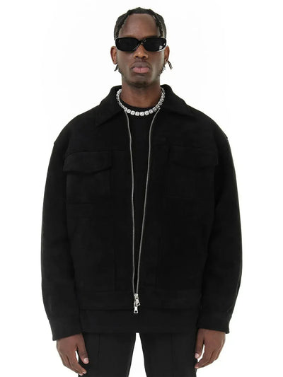 Rafael | Suede Kurzjacke mit Reißverschluss Herren