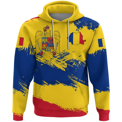 Rome | Unisex-Kapuzenpullover mit Flaggenaufdruck Street-Hiphop-Muster Deutschland-Fußball-EM 2024