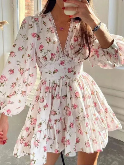 Alene | Spitzenkleid mit Laternenärmeln