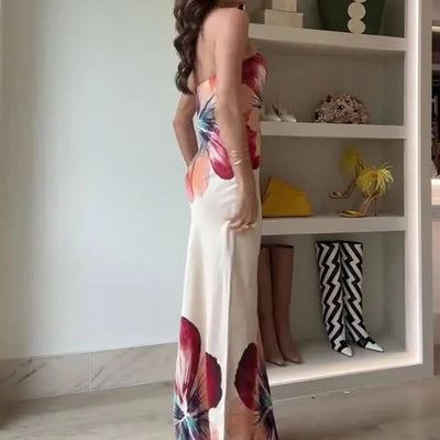 Rizalyn | Sexy Schulterfreies Kleid mit Blumenprint