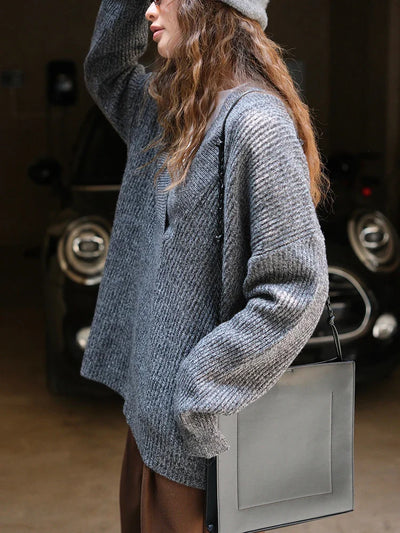 Via | Stilvoller Wollpullover mit V-Ausschnitt für Damen
