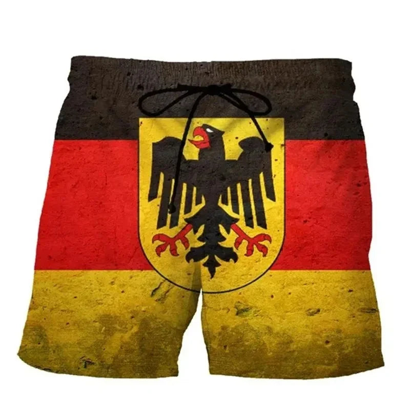 Ippo | Herren-Shorts mit 3D-Druck und deutscher Flagge Fußball-EM 2024