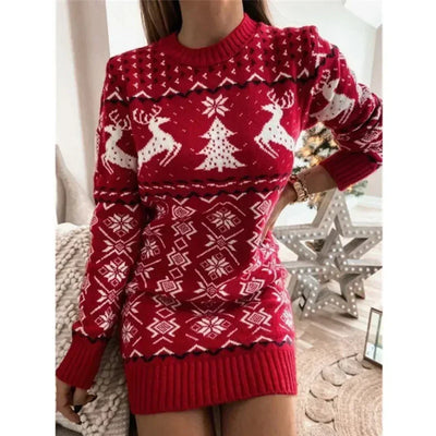 Astrid | Kuscheliges Damen Winter Weihnachtskleid