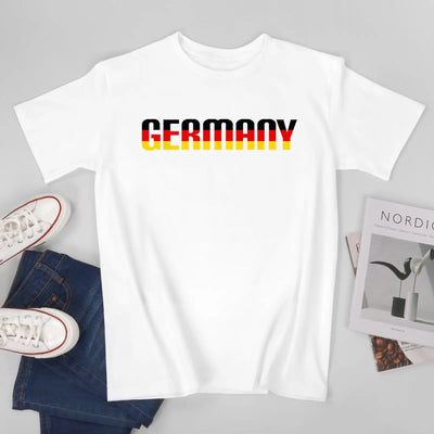 Tom | Unisex-T-Shirt mit Rundhalsausschnitt und deutscher Flagge, Fußballtrikot für die EM 2024