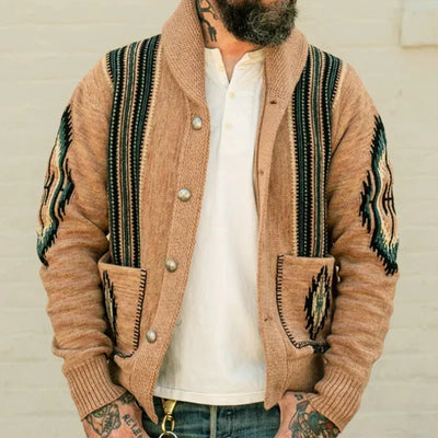 Charles | Gefütterte Strick-Häkeljacke für Herren