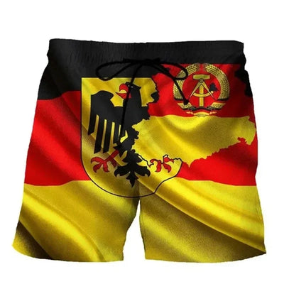 Ippo | Herren-Shorts mit 3D-Druck und deutscher Flagge Fußball-EM 2024