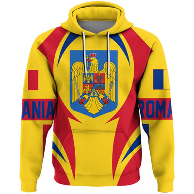 Rome | Unisex-Kapuzenpullover mit Flaggenaufdruck Street-Hiphop-Muster Deutschland-Fußball-EM 2024